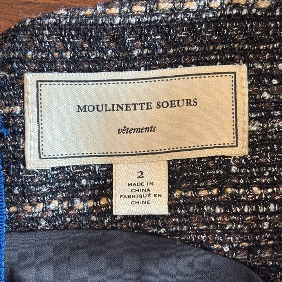 Anthropologie Moulinette Souers Tweed Metallic Mini Dress - Picture 8 of 13